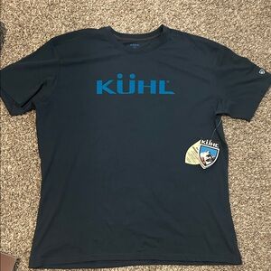 Kuhl logo Navy Blue Short Sleeve Tee 100% Cotton